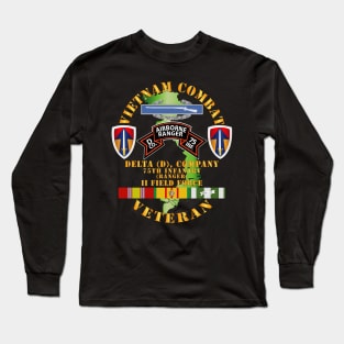 Vietnam Combat Vet - D Co 75th Infantry (Ranger) - II Field Force SSI Long Sleeve T-Shirt